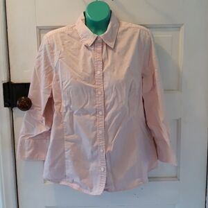 Marina large pink dress casual button down